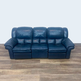 Image of Contemporary Leather Reclining Sofa