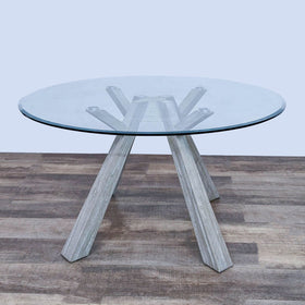 Image of Beaumont Glass Top Dining Table