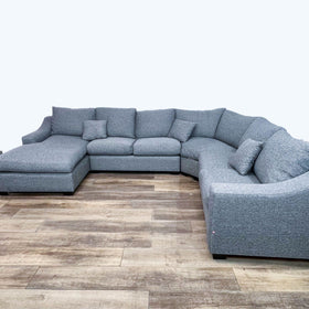 Image of Large Gray Sectional With Chaise