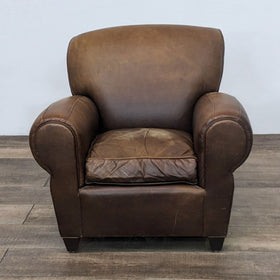 Image of Pottery Barn Manhattan Leather Armchair