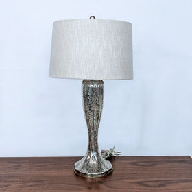 Image of Mercury Glass Look Fluted Table Lamp