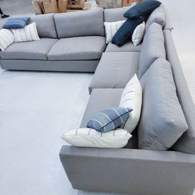 Image of Gray Room & Board Sectional Sofa