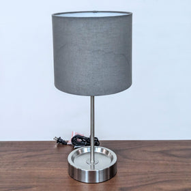 Image of Intertek Howin Table Lamp with Grey Shade