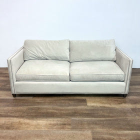 Image of Crate & Barrel Ivory Fabric Compact Sofa