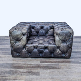 Image of Restoration Hardware Soho Tufted Leather Club Chair