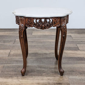 Image of Vintage Marble Top End Table