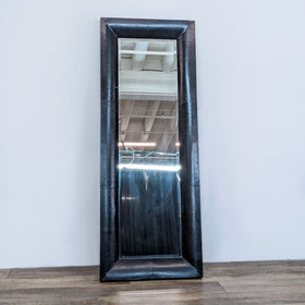 Image of Leather Framed Full Length Wall Mirror