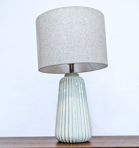 Image of Fluted Ceramic Table Lamp