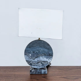 Image of Modern Stone Disc Table Lamp
