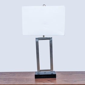 Image of Modern Minimalist Table Lamp with Port