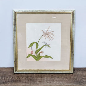 Image of Elegant Framed Asian-Inspired Botanical Print