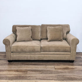 Image of Beige Fabric Two-Seat Compact Sofa