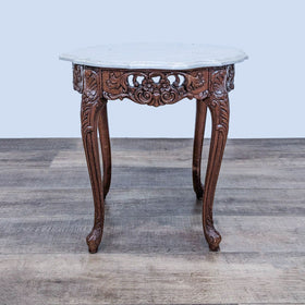 Image of Vintage Marble Top End Table