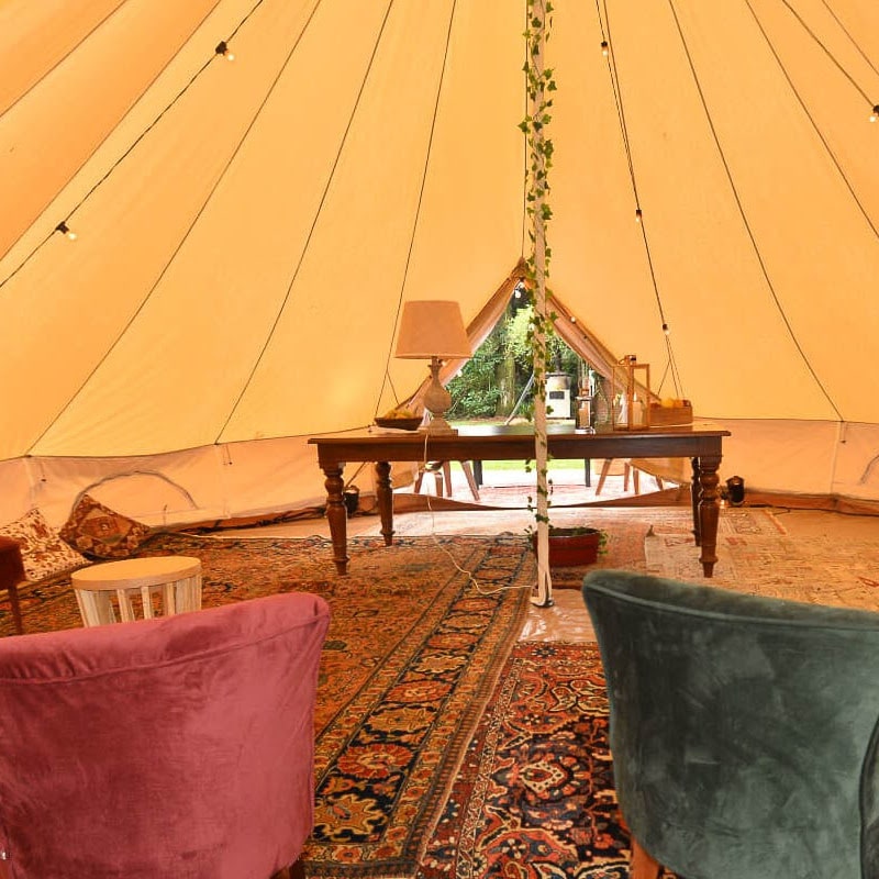 8 person bell tent internal view