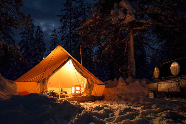 Canvas Tent in the Snow