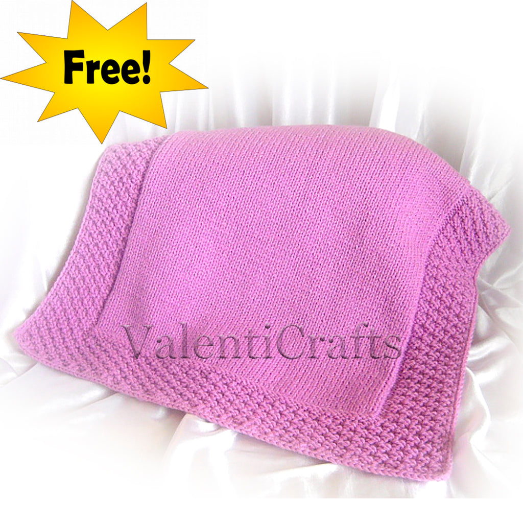 Free Easy Baby Blanket Knitting Pattern Valenti Crafts