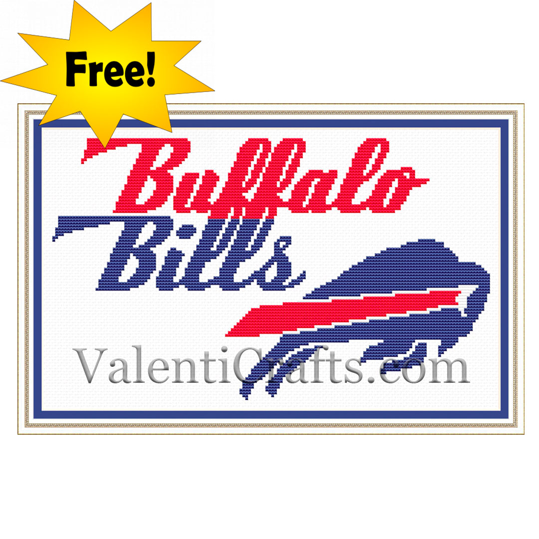 Buffalo Bills Free Cross Stitch Pattern | Valenti Crafts