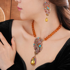 Vintage  earrings and necklaces for women with zirconia and beads - EveryWares