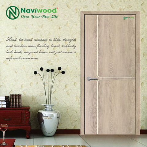 Wood plastic composite door NW104