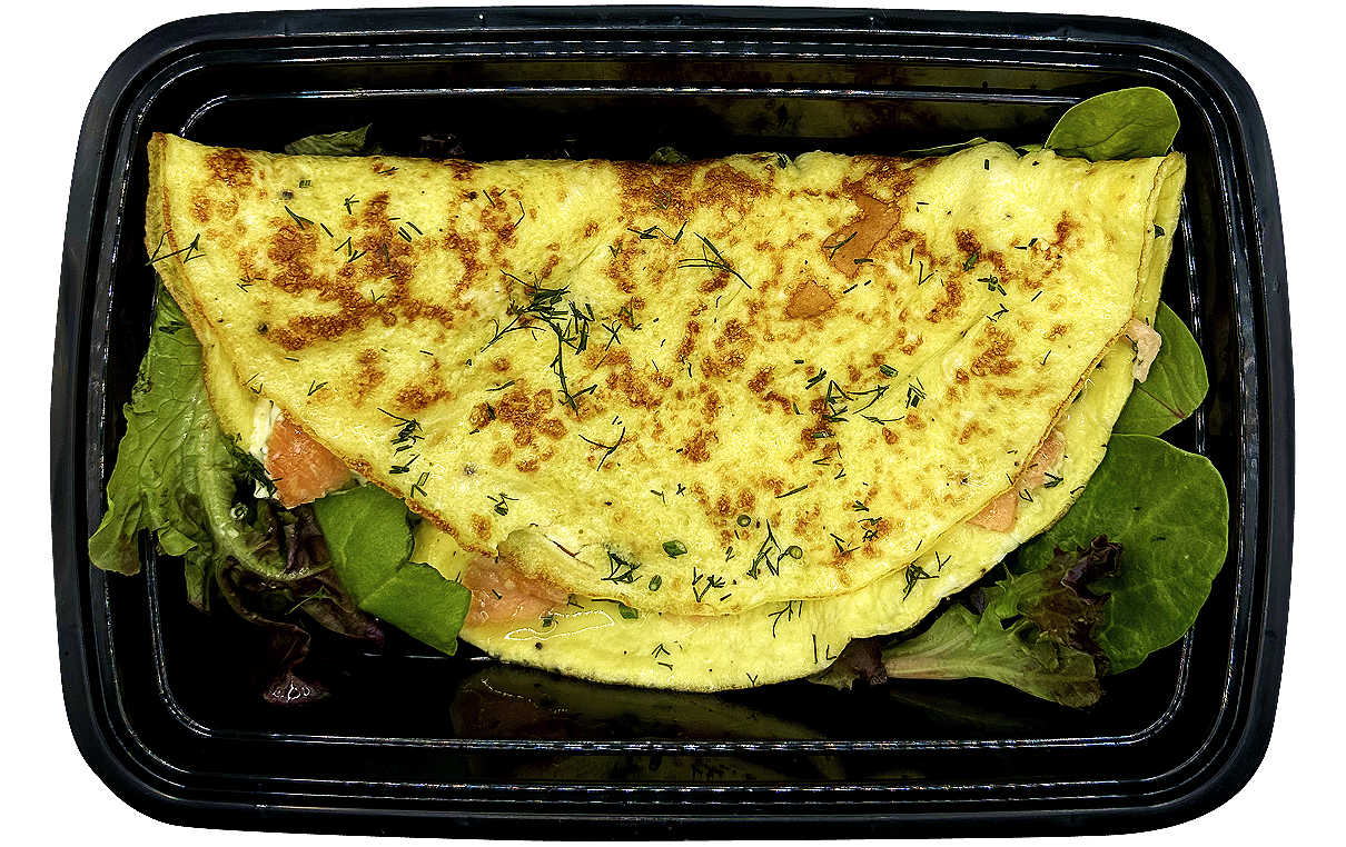 Omelet with salmon