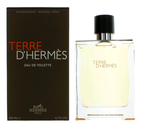 bottle of Terre d'Hermès parfum - perfect for workplace settings