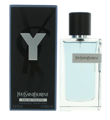 3.3 oz bottle of y by ysl cologne suitable for teenagers