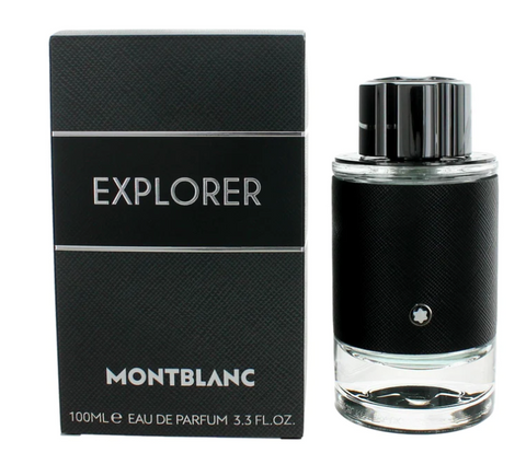 3.3 oz bottle of montblanc explorer cologne suitable for teenagers