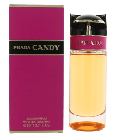 2.7 oz perfume bottle of prada candy known for its caramel scent