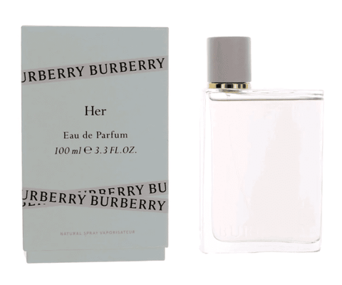 3.3 oz perfume bottle of burberry her known for its caramel note