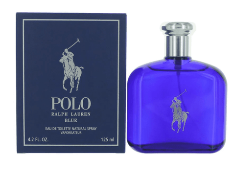 4.2 oz bottle of polo blue Eau De Toilette Spray For Men