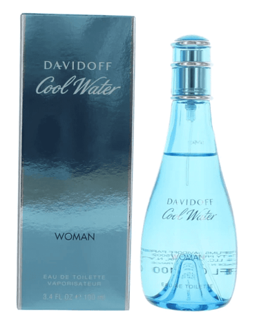 3.4 oz bottle of Cool Water Perfume By Davidoff