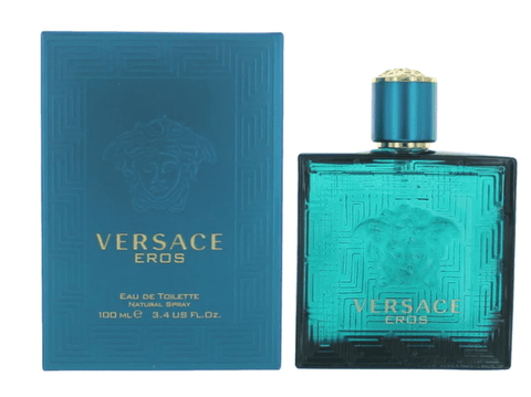 3.4 oz bottle of versace eros cologne