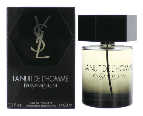 3.3 oz bottle of yves saint laurent's la nuit de l'homme cologne