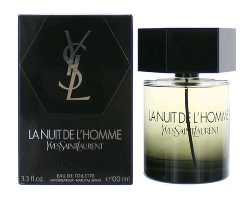 3.3 oz bottle of ysl's la nuit de l'homme cologne