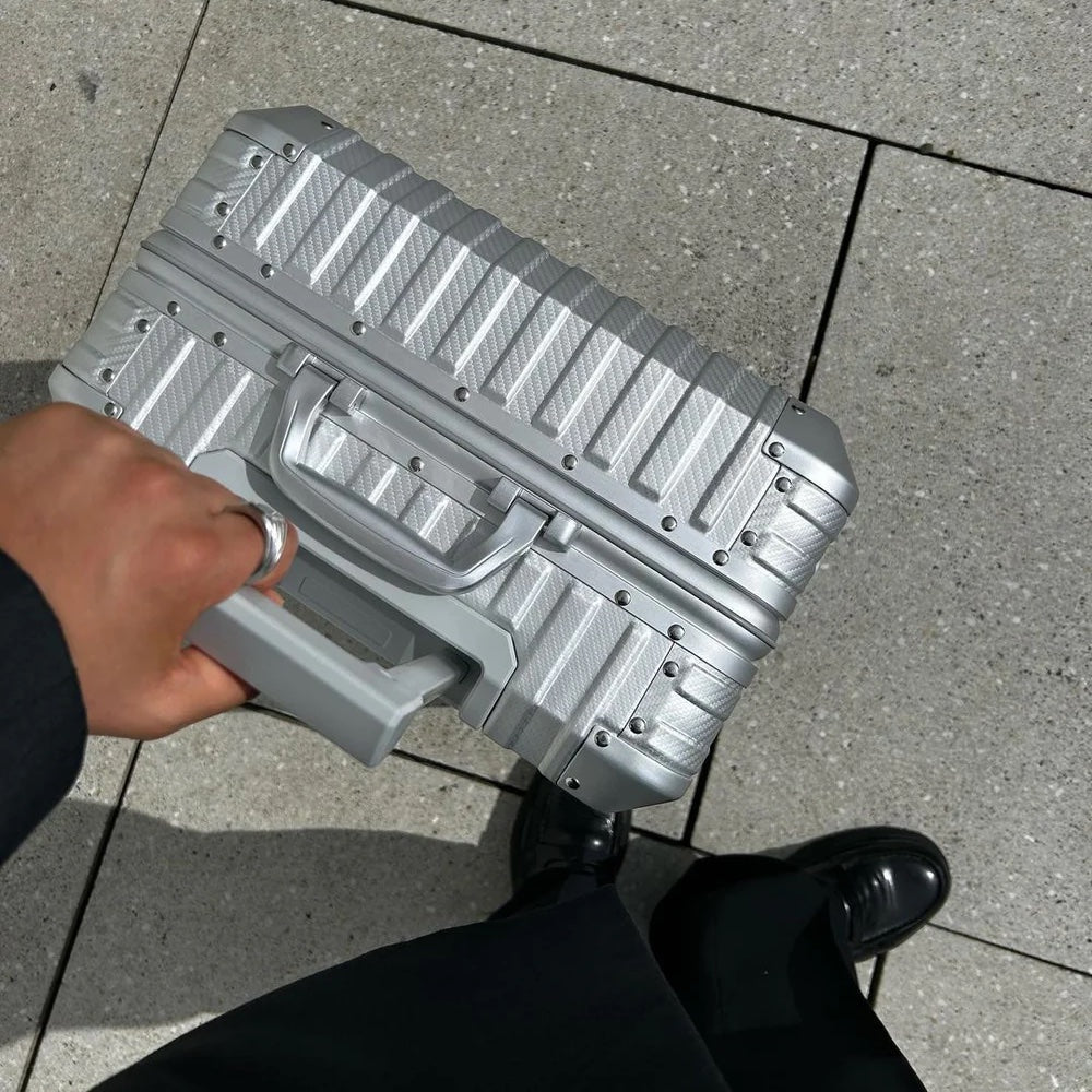 Stylish Silver Suitcase
