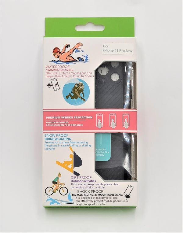 GSA Military Grade Waterproof Case For iPhone 11 Pro Max (6.5") - Black/Green