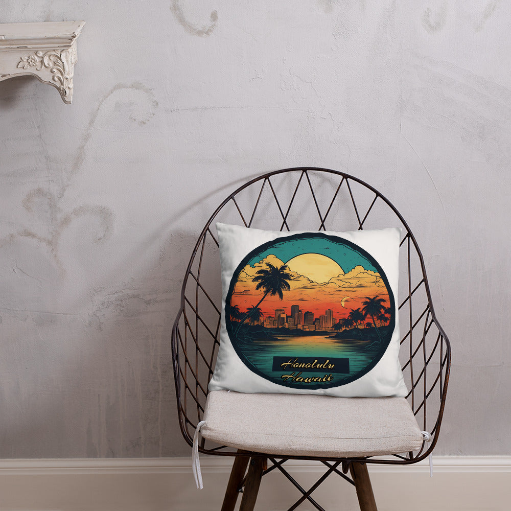Honolulu Hawaii Souvenir Basic Pillow
