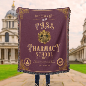 One Does Not Just Pass Pharmacy School - Personalized Heirloom Blanket - SKEW GEAR