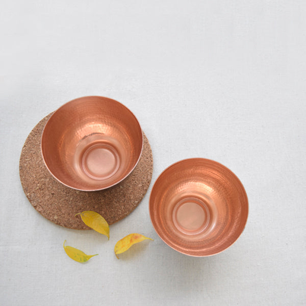 Set of 5 Solid Copper Nesting Bowls