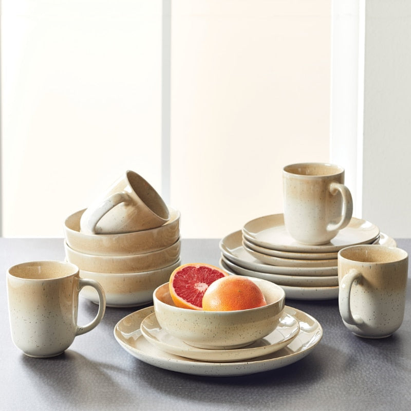 16-piece Beige Dinnerware Set