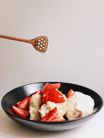 Strawberry Shortcake with Local Honey