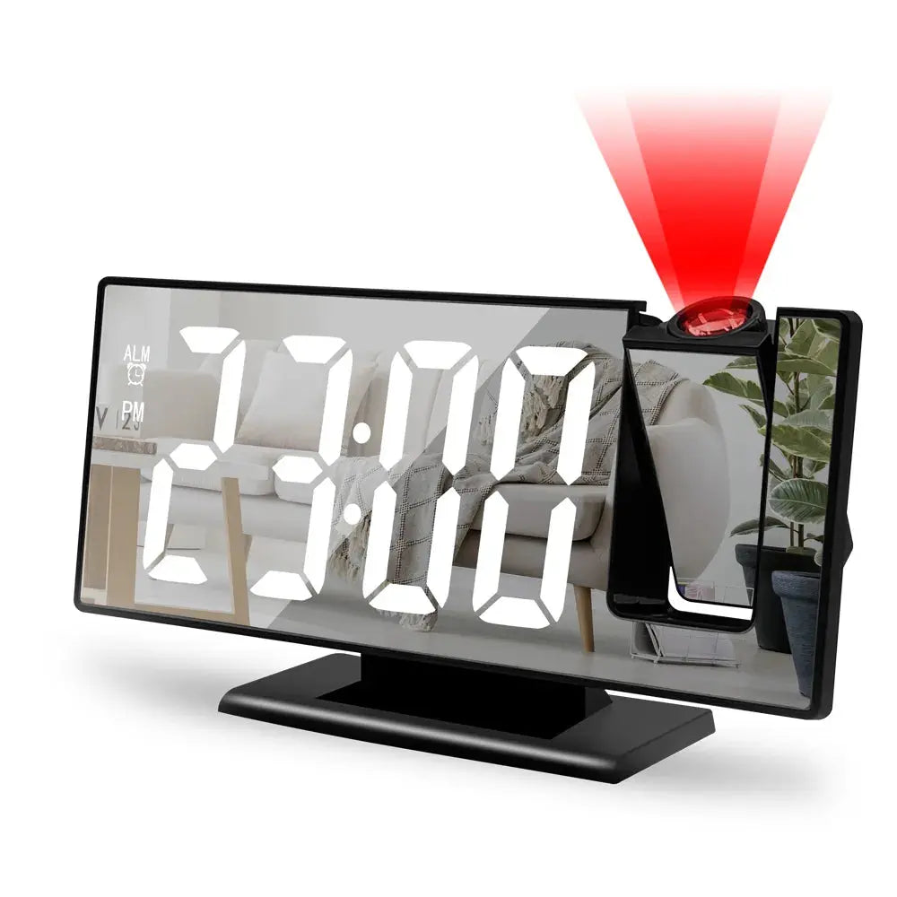 180 Degree Rotatable Projection Digital Alarm Clock with Temperature and Humidity Display