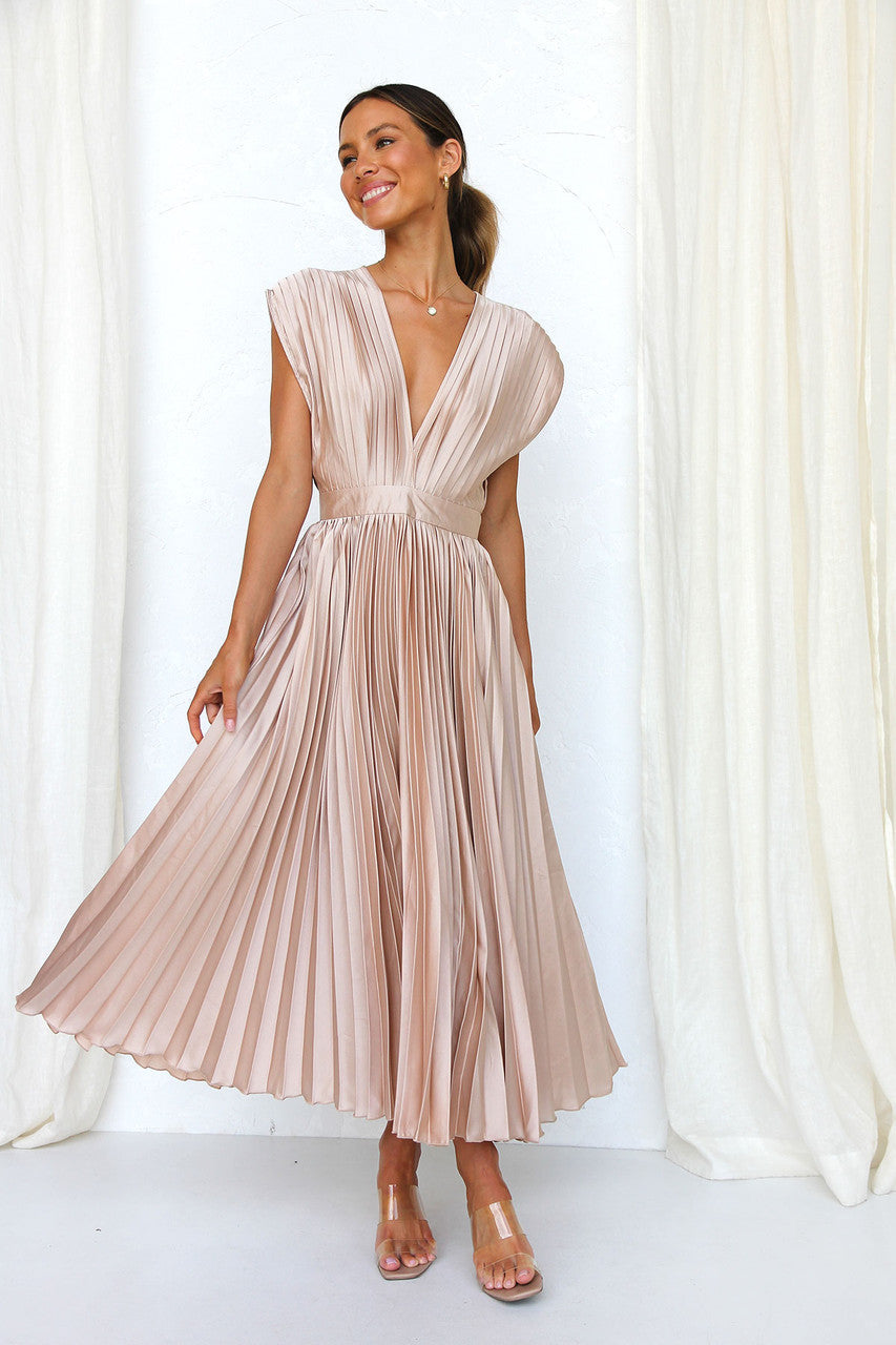 Casual loose zipper sleeveless dress