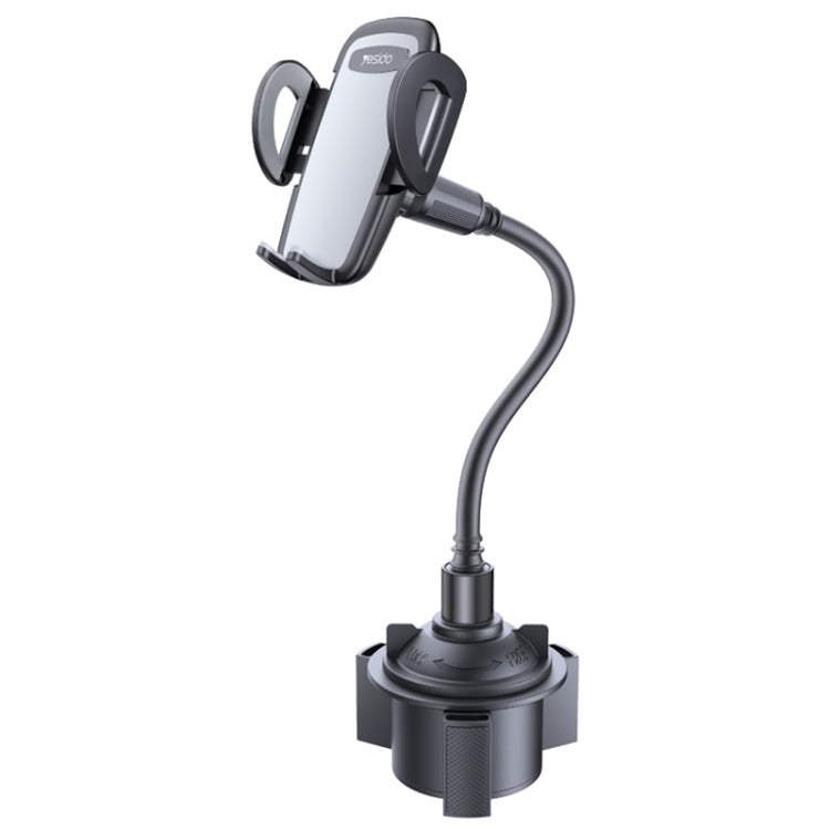 Yesido C173 Suction Cup Type Telescopic Rod Car Phone Holder (Black)