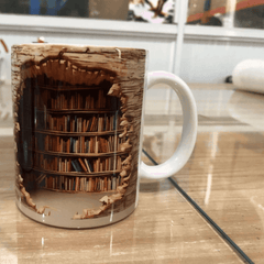 Book Lover's Handle Coffee Cup