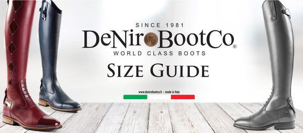 De Niro Boots Size Chart