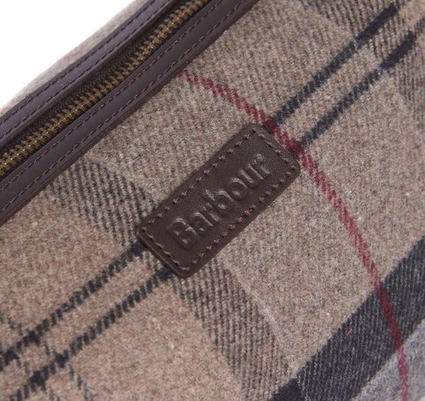 barbour tartan wash bag