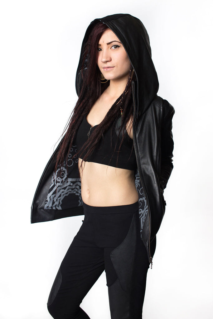 Freq G Jacket Leather Womens Steam Punk Clothing Buddhaful 8087