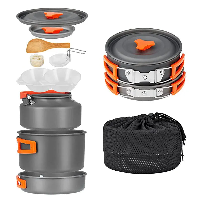 Portable Camping Tableware Cooking Set