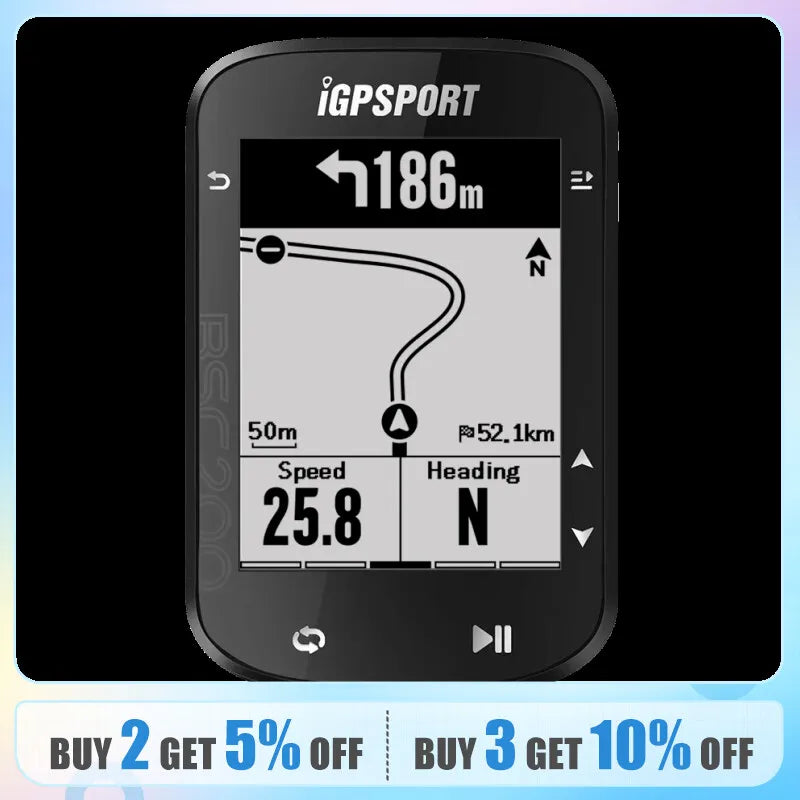 GPS Bicycle Computer + Bluetooth 5.0 Accessories